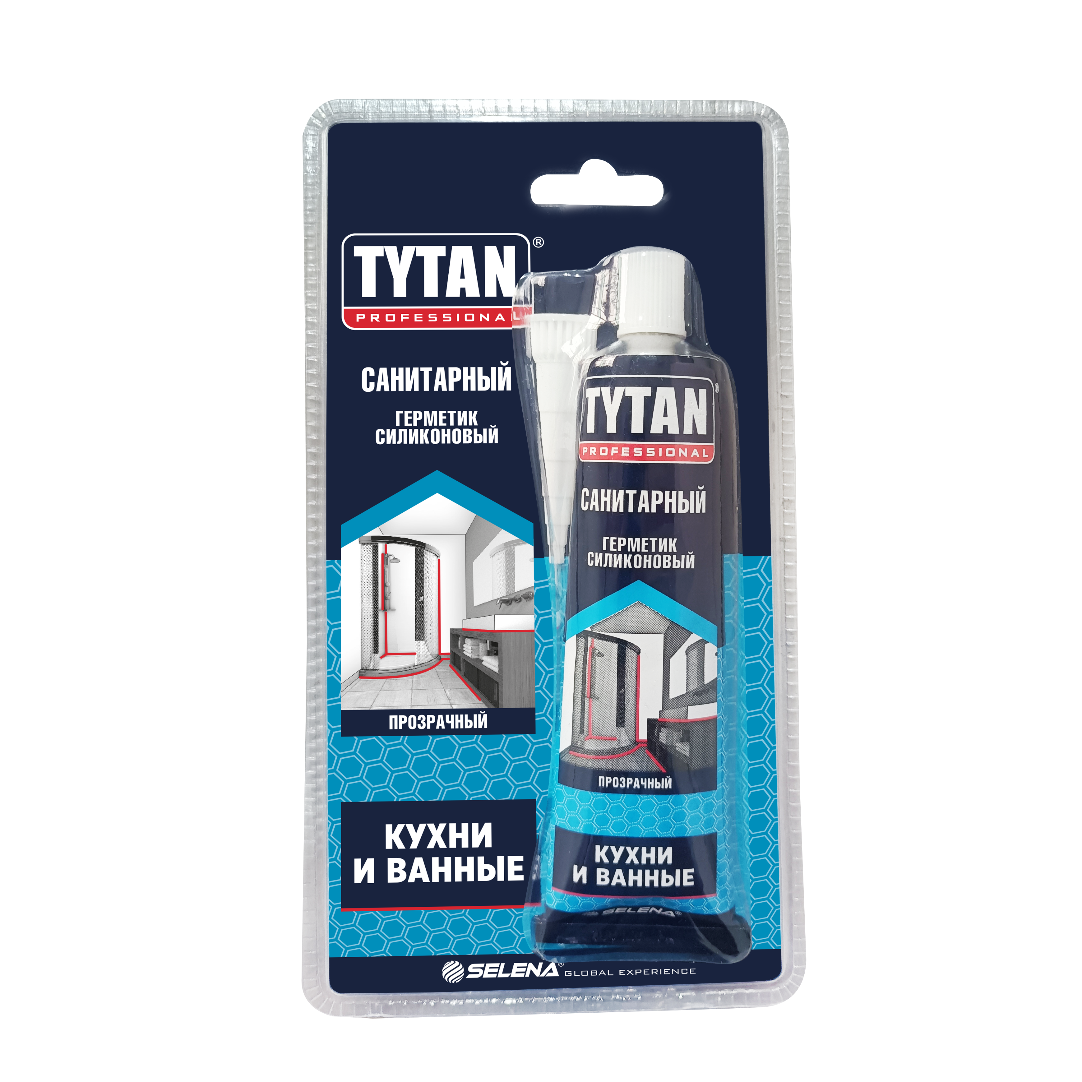 Герметик TYTAN Professional силиконовый санитарный  прозрачный 85мл /12