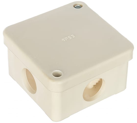 Коробка разветвительная 250/380В, 10А, IP44, 4 вводов, белая, EBX10-24-44 (КЭМ 3-10-4 (П))