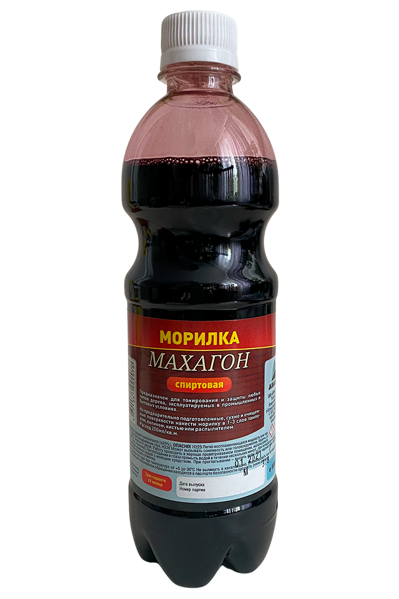 Морилка для дерева на спиртовой основе МАХАГОН  0,5л. АНЛЕС (20шт)