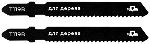 Полотна для эл. лобзика, Т119В, по дереву, HCS, 75 мм,  2 шт.