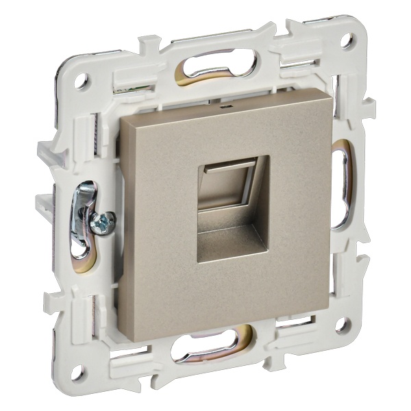 Розетка комп. RJ45 1 выход шампань SKANDY