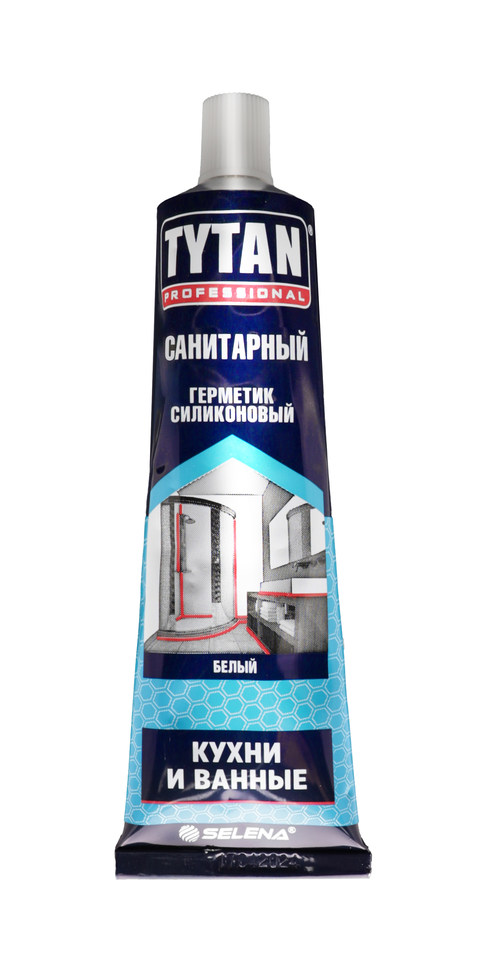 Герметик TYTAN Professional силиконовый санитарный  белый 85мл/24