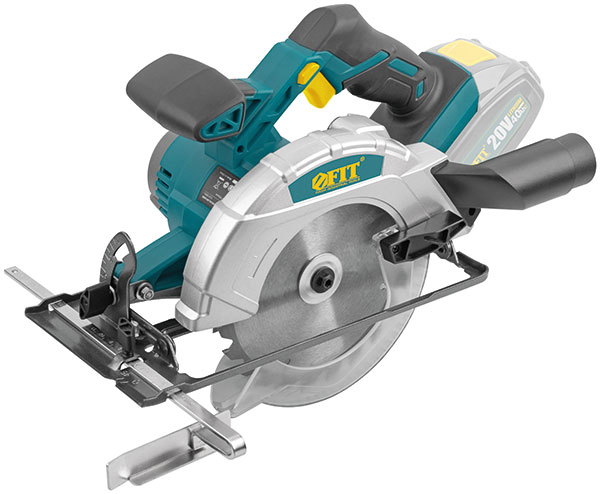 Пила FIT дисковая циркулярная 20 В; 3800 об/мин; 165/20 мм; 2,3 кг; рез. накл.; коробка