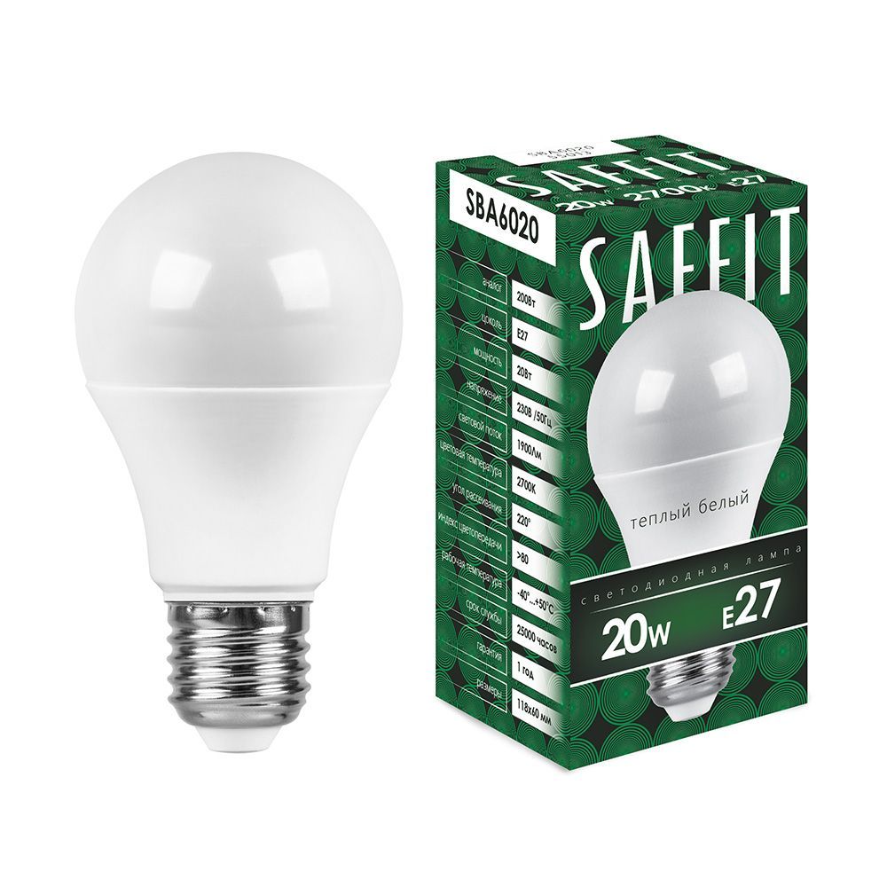 Лампа светодиодная 20W 230V E27 2700K A60 SBA6020/10