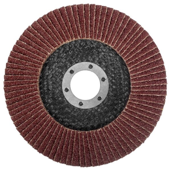 Круг TOOLBERG лепестковый торцевой 150*22, Р60 (алюминий)/10