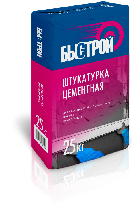 Штукатурка БЫСТРОЙ цементная, 25кг/56 (56шт/пал)