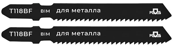 Полотна для эл. лобзика, T118BF, по металлу, Bimetal, 75 мм,  2 шт.