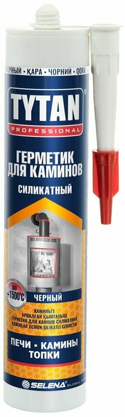 Герметик TYTAN Professional силикатный для каминов черный 280мл /12