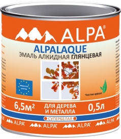 Эмаль АЛЬПАЛАК Белая глянцевая 0,5л./6
