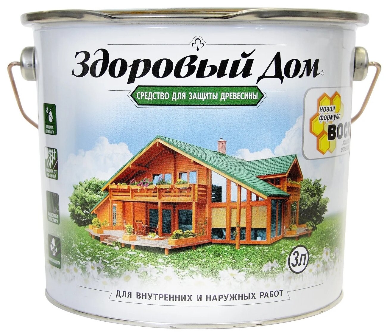 Средство деревозащитное ЗДОРОВЫЙ ДОМ палисандр 3л /4