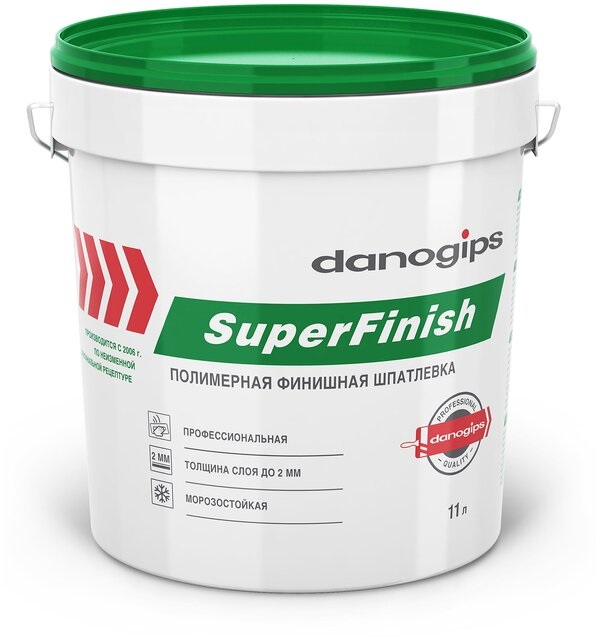 Шпатлевка DANOGIPS SuperFinish, 18,1кг/33
