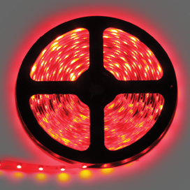 Лента светодиодная  4,8Вт, 60LED/м, 8мм, IP20, 12В, красная, катушка 5 м. Ecola