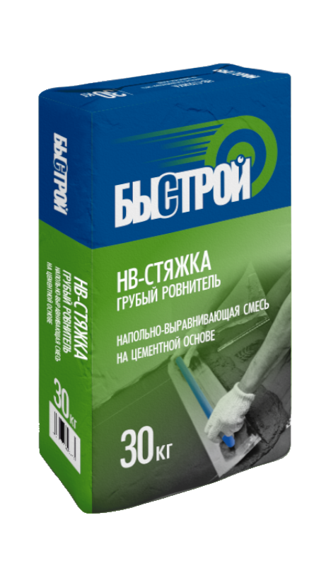 Пол БЫСТРОЙ НВ-Стяжка цементная , 30кг/48 Снят с производства, замена на стяжку для пола М200