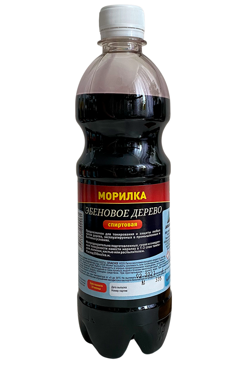 Морилка для дерева на спиртовой основе ЭБЕНОВОЕ ДЕРЕВО  0,5л. АНЛЕС (20шт)