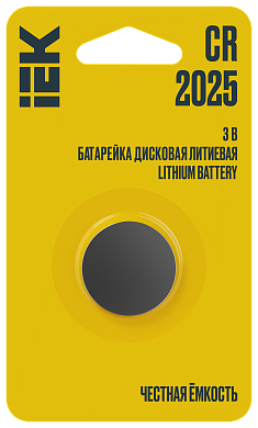 Батарейка CR2025 дисковая IEK