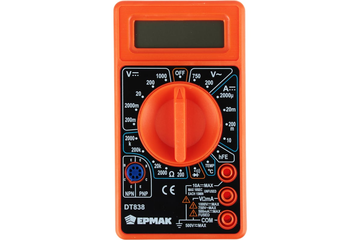 Мультиметр ЕРМАК цифровой DT-838 660-005