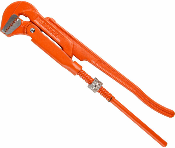 Ключ TOOLBERG трубный рычажный T4P, № 1, 1", прямые губки