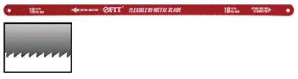 Полотно FIT ножовочное по металлу 300 мм Профи (Bi-Metal),1 шт. на картонном подвесе (18 ТPI)50/200