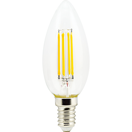 Лампа светодиодная LED свеча 5,0Вт, 220В, 2700K, E14, 360° 96x37 Ecola Premium (10)