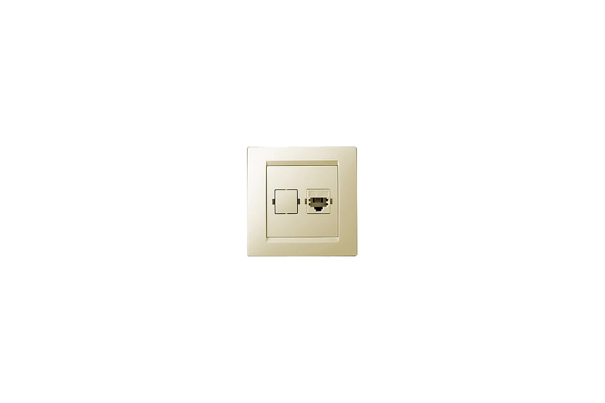 Розетка RJ11 телефонная сл.кость Simon 15 (с рамкой) (20шт)