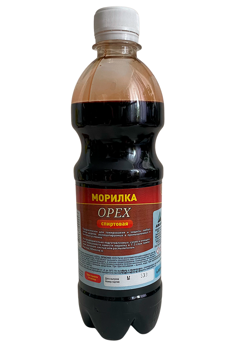 Морилка для дерева на спиртовой основе ОРЕХ  0,5л. АНЛЕС (20шт)