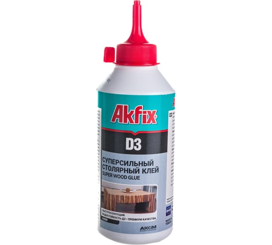 Клей AKFIX D3 Столярный Белый 500 гр.