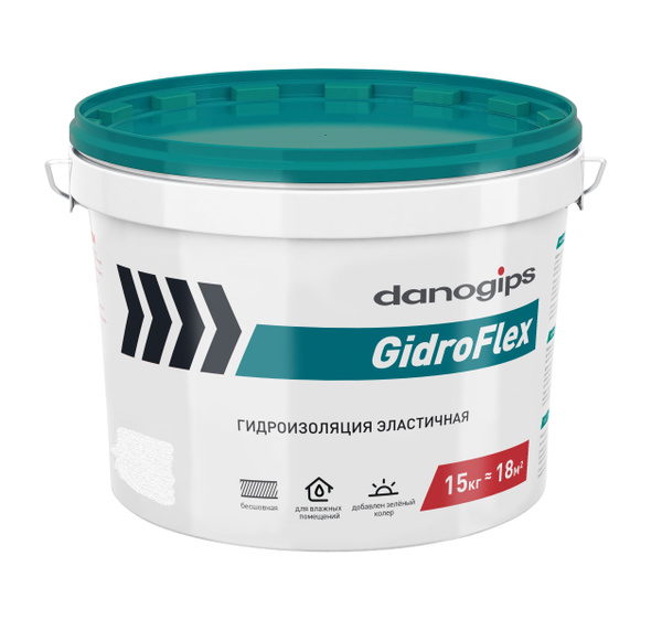 Гидроизоляция DANOGIPS GidroFlex эластичная 15кг/33