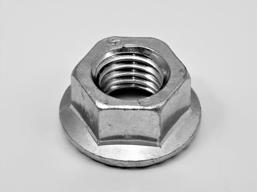 Гайка шестигранная с фланцем цинк, DIN 6923 М12 (1000)