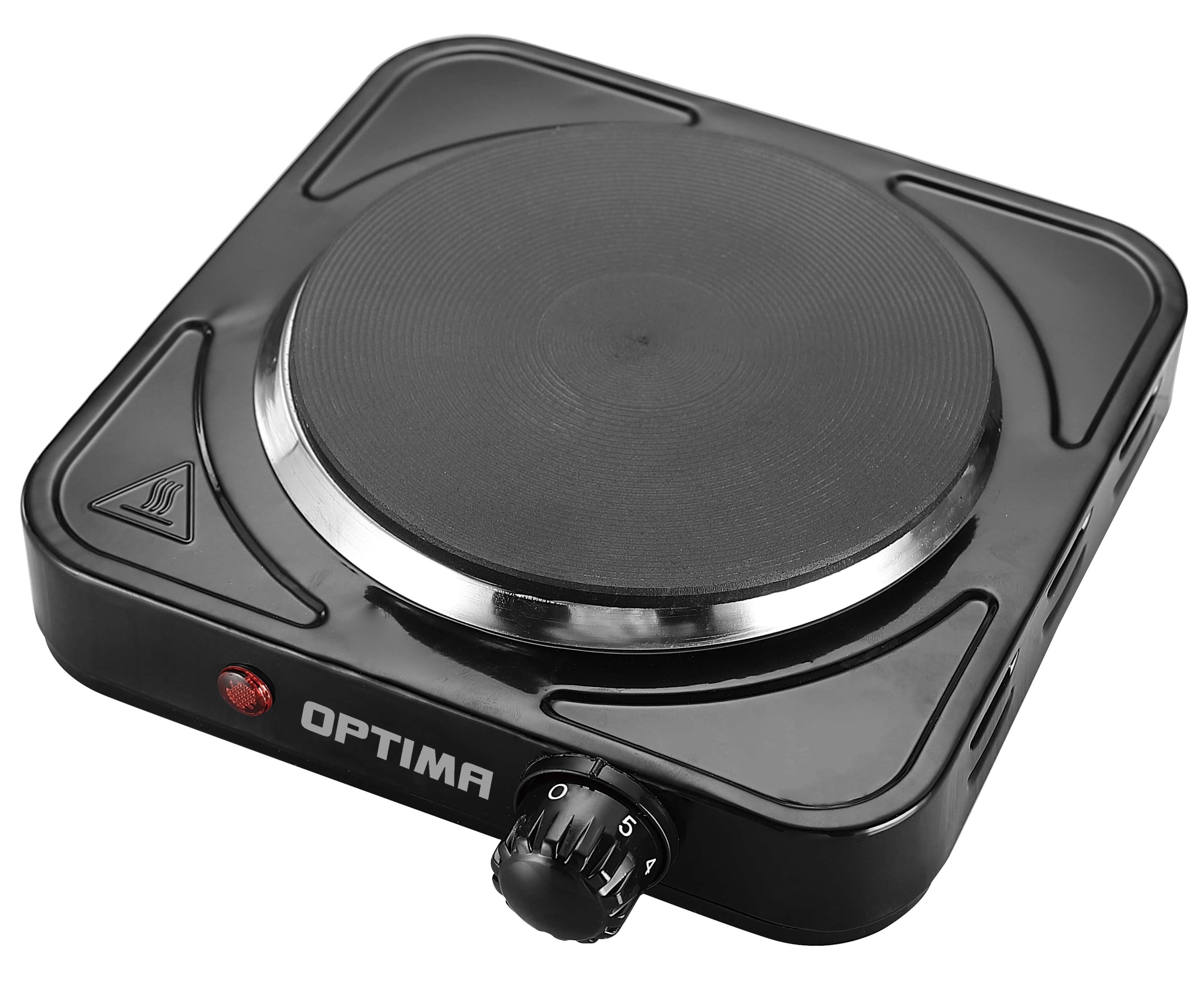 Плитка электрическая 1 комфорка, d155мм, 1000Вт, черный OPTIMA OS-111B