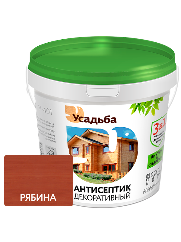 Антисептик УСАДЬБА декоративный  У-401 рябина 3кг