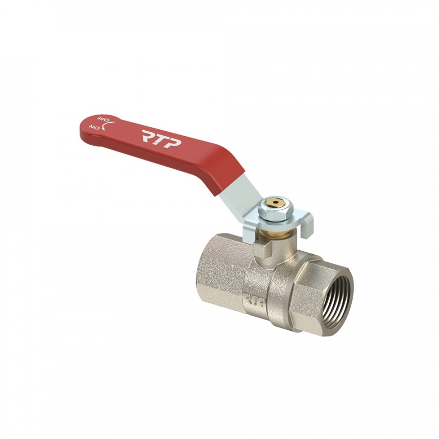 Кран шаровой латунный 3/4" ВН/ВН PN40 ручка рычаг/RTP/10
