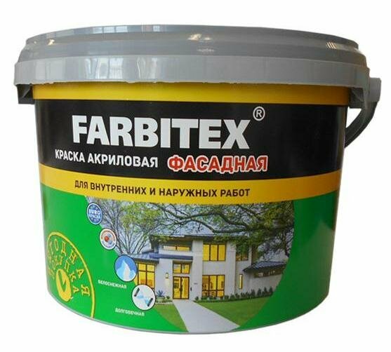 Краска FARBITEX акриловая фасадная 1,1кг/1