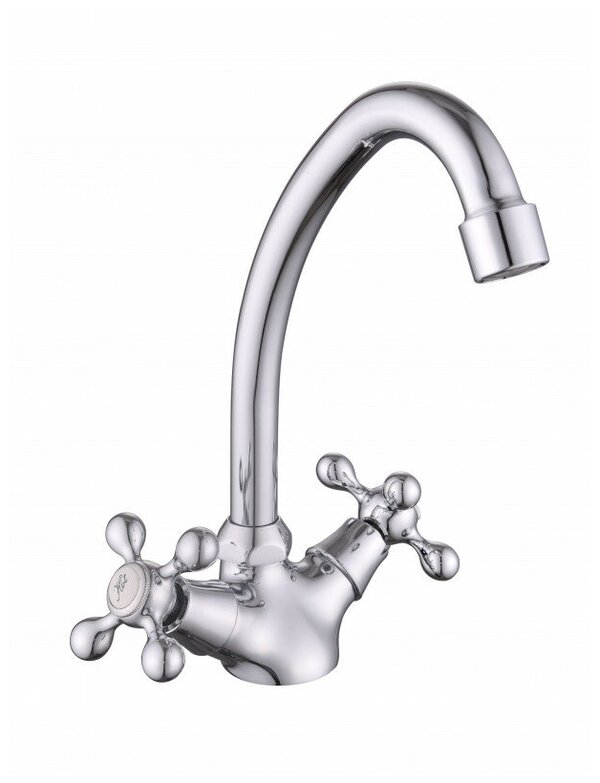 LUCKY TAP Смеситель д/кухни,корп. латунь, керам. к/б 1/2 20 шл БЕЗ ПОДВОДКИ KDM-2007A-02-58