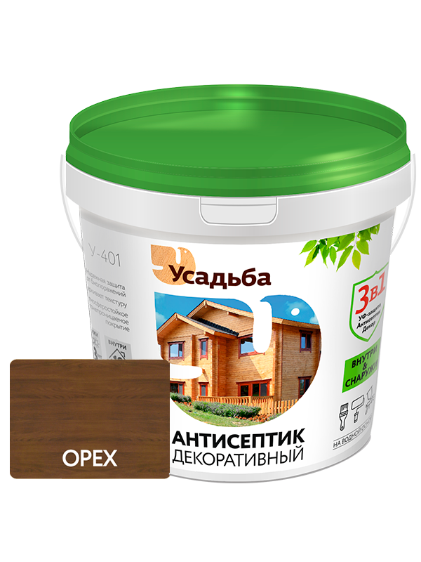 Антисептик УСАДЬБА декоративный  У-401 орех 3кг