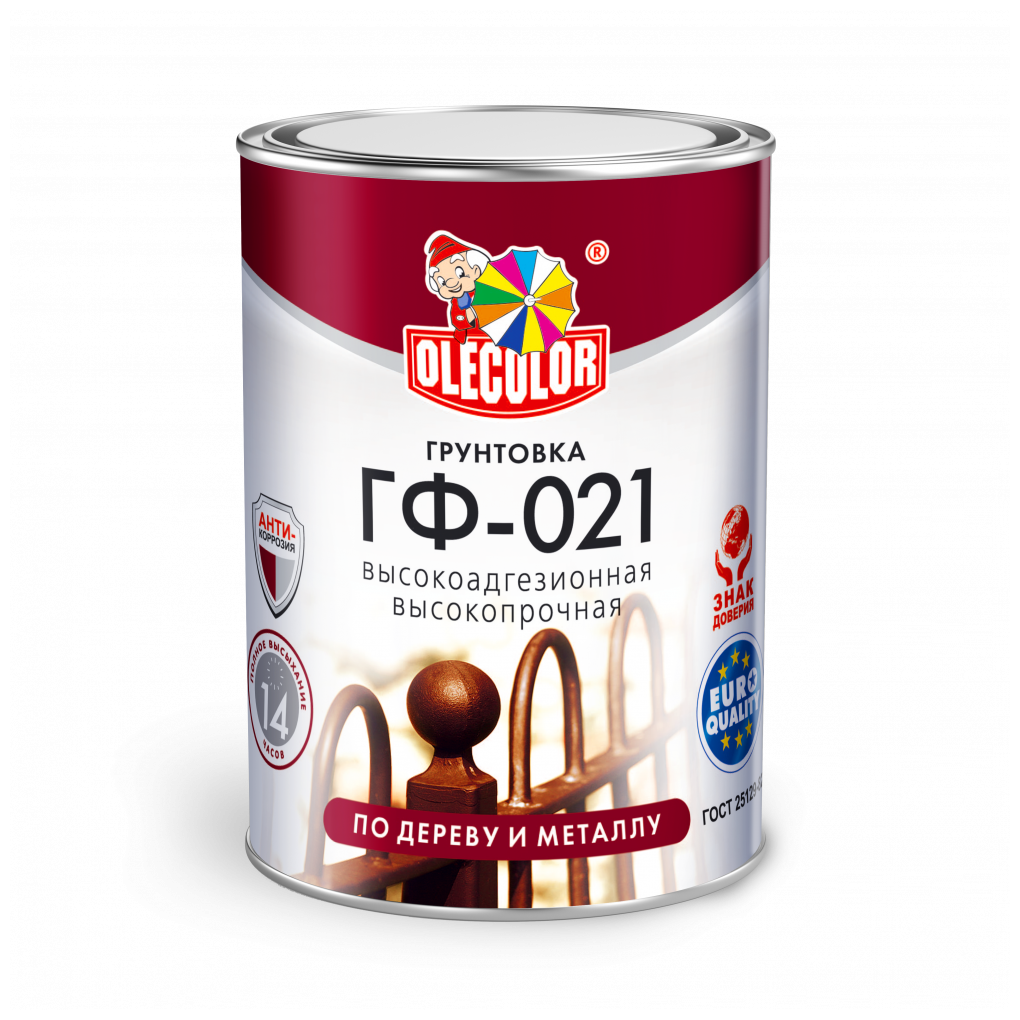 Грунт OLEKOLOR ГФ-021 Красно-коричневый 2,2кг/6