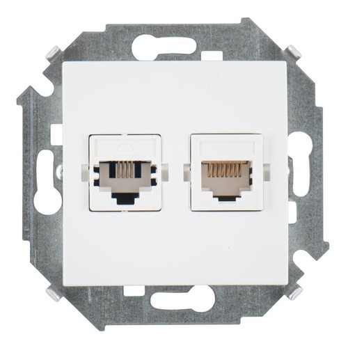 Розетка RJ45 компьютерная белая Simon 15 (20шт.)