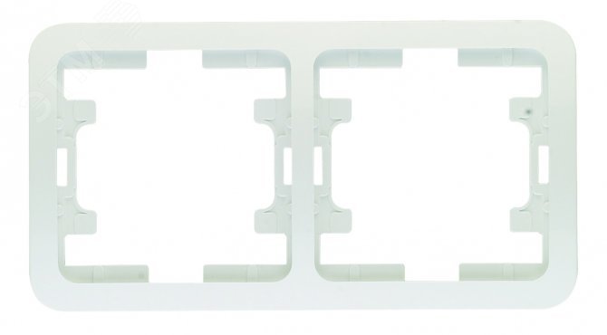 Рамка 2-я горизонтальная белая MAKEL ЛИЛЛИУМ (25шт.)