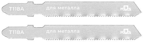 Полотна для эл. лобзика, T118A, по металлу, HSS, 75 мм,  2 шт.