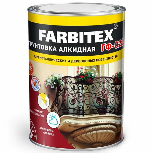 Грунт FARBITEX ГФ-021 Серый 6кг/4