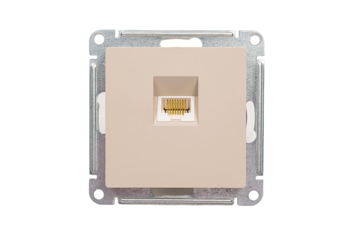 Розетка комп. RJ45 1 выход песочная  AtlasDesign