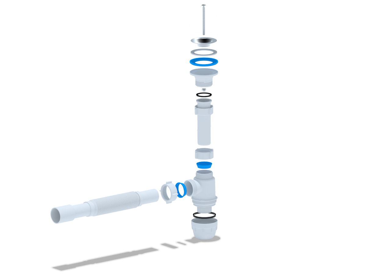 Сифон АНИ 1 1/4"*32 "Юнг" с гофрой/15