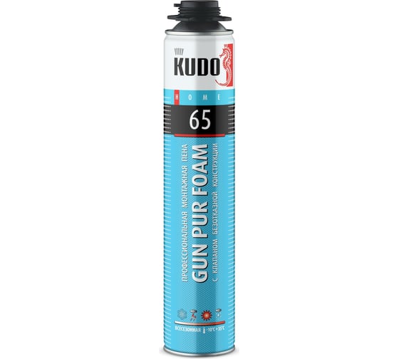 Пена KUDO HOME 65 полиуретановая монтажная профессиональная всесезонная 767г/1000мл/12