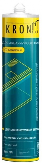 Герметик силиконовый для аквариумов KRONbuild (бесцветный) 280 гр/24