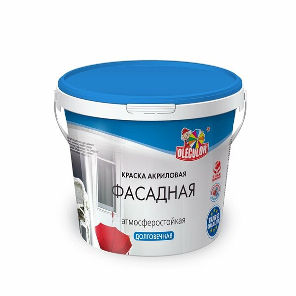 Краска OLEKOLOR в/д акриловая фасадная 7кг