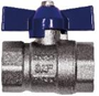 Кран шаровой RM-L Nickel 3/4 ВР-ВР муфтовый никелированный бабочка Ду20 Ру30 (НК 11Б27п1)/12