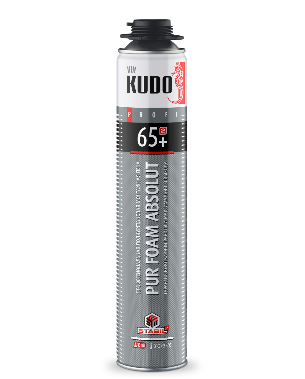 Пена KUDO PROFF 65+ полиуретановая монтажная профессиональная 1000мл/12