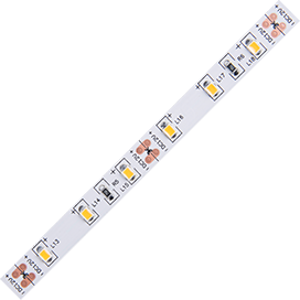 Лента светодиодная  8Вт, 60LED/м, 8мм, IP20, 12В, 2800К, катушка 5 м. Ecola