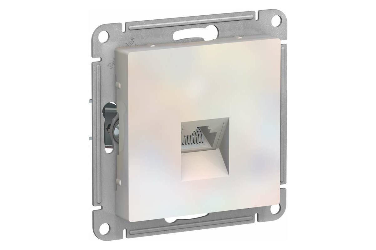 Розетка комп. RJ45 1 выход Cat.5 жемчуг AtlasDesign