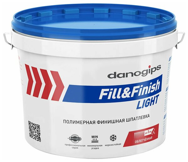 Шпатлевка DANOGIPS Fill&Finish Light (облегченная) готовая финишная 10л/12,3кг (44)