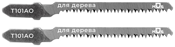 Полотна для эл. лобзика, Т101AO, по дереву, HCS, 75 мм, 2 шт.